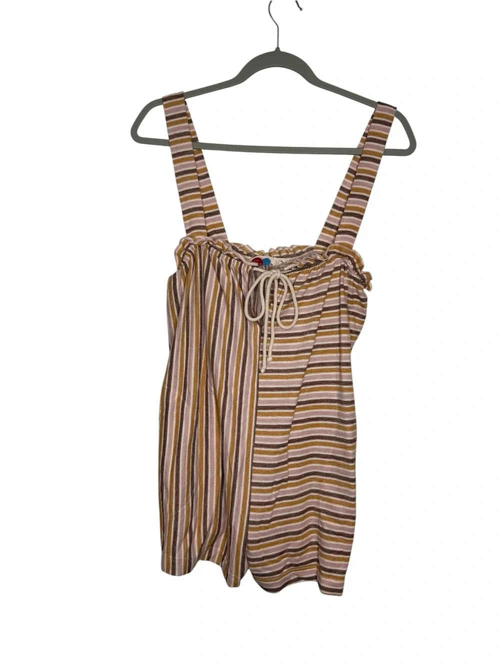 Free People Beach Marianna Striped Romper in Copper Size XS - Picture 4 of 9